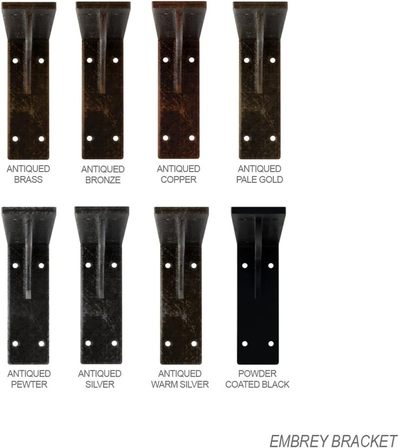 Ekena Millwork BKTM02X08X04EBPBL Steel Bracket Embrey, 2"W x 8"D x 4 1/4"H, Powder Coated Black - Image 4